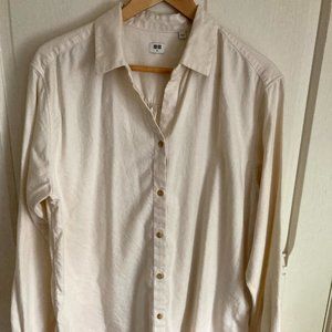 Uniqlo button down soft brushed women's shirt XL
